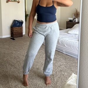 Brandy Melville Grey Gray Rosa Sweatpants